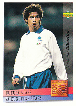 Demetrio Albertini Italy Upper Deck World Cup 1994 Preview Eng/Ger Future Stars #146